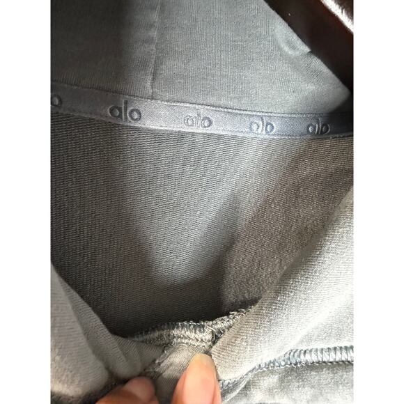 Alo Double Take Hoodie Sweatshirt Men's Steel Grey Casual Comfy Pullover - Picture 7 of 9